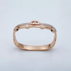 Arira vibrant and classy square shape golden kada bracelet