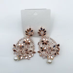 Arira Stylish Flower design earrings with white pearl