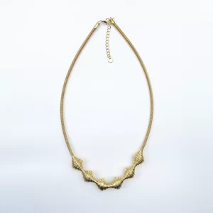 Arira Stylish and vibrant golden neck piece