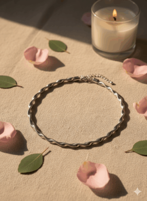 Arira Dazzling Silver neck piece