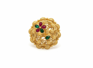 Arira Golden Big Traditional Rings