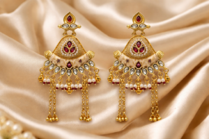Arira  Beautiful Golden Earrings With Ghungroo Latkan